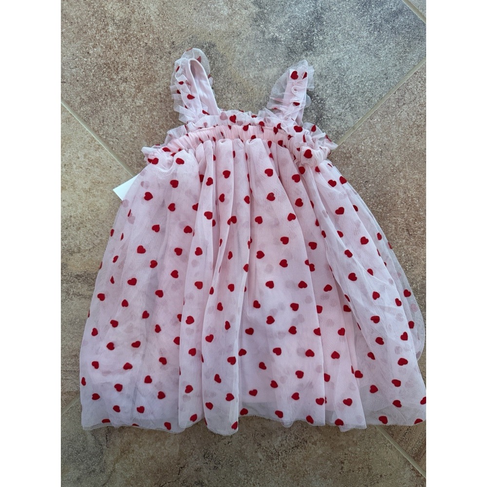 Toddler Girls' Disney Junior Minnie Mouse Pink Heart Tulle Dress Size 2T NWT - Picture 6 of 6